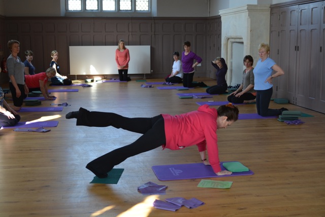 Carole demonstrating Leg Pull